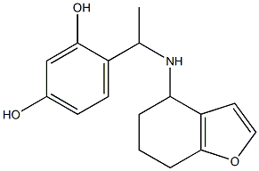 4-[1-(4,5,6,7-tetrahydro-1-benzofuran-4-ylamino)ethyl]benzene-1,3-diol Struktur