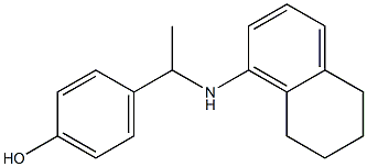 4-[1-(5,6,7,8-tetrahydronaphthalen-1-ylamino)ethyl]phenol Struktur