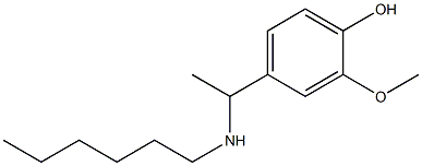 4-[1-(hexylamino)ethyl]-2-methoxyphenol Struktur