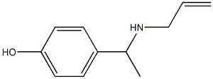 4-[1-(prop-2-en-1-ylamino)ethyl]phenol Struktur