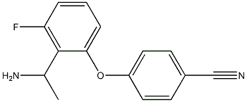 4-[2-(1-aminoethyl)-3-fluorophenoxy]benzonitrile Struktur