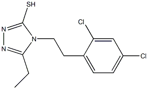 4-[2-(2,4-dichlorophenyl)ethyl]-5-ethyl-4H-1,2,4-triazole-3-thiol Struktur