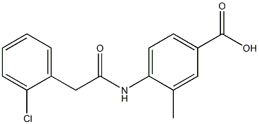 4-[2-(2-chlorophenyl)acetamido]-3-methylbenzoic acid Struktur