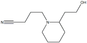 4-[2-(2-hydroxyethyl)piperidin-1-yl]butanenitrile Struktur