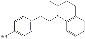 4-[2-(2-methyl-1,2,3,4-tetrahydroquinolin-1-yl)ethyl]aniline Struktur