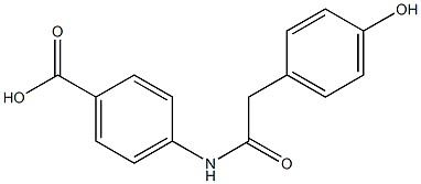 4-[2-(4-hydroxyphenyl)acetamido]benzoic acid Struktur