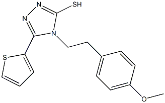 4-[2-(4-methoxyphenyl)ethyl]-5-(thiophen-2-yl)-4H-1,2,4-triazole-3-thiol Struktur