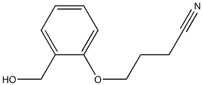 4-[2-(hydroxymethyl)phenoxy]butanenitrile Struktur