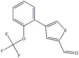 4-[2-(trifluoromethoxy)phenyl]thiophene-2-carbaldehyde Struktur