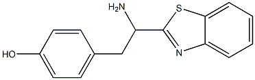 4-[2-amino-2-(1,3-benzothiazol-2-yl)ethyl]phenol Struktur