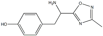 4-[2-amino-2-(3-methyl-1,2,4-oxadiazol-5-yl)ethyl]phenol Struktur