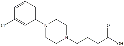 4-[4-(3-chlorophenyl)piperazin-1-yl]butanoic acid Struktur