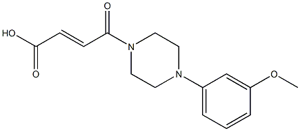 4-[4-(3-methoxyphenyl)piperazin-1-yl]-4-oxobut-2-enoic acid Struktur