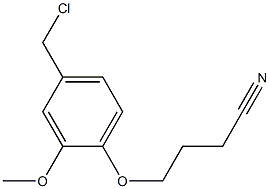 4-[4-(chloromethyl)-2-methoxyphenoxy]butanenitrile Struktur