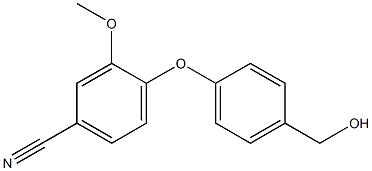 4-[4-(hydroxymethyl)phenoxy]-3-methoxybenzonitrile Struktur