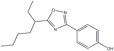 4-[5-(heptan-3-yl)-1,2,4-oxadiazol-3-yl]phenol Struktur