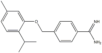 4-[5-methyl-2-(propan-2-yl)phenoxymethyl]benzene-1-carboximidamide Struktur