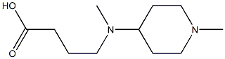 4-[methyl(1-methylpiperidin-4-yl)amino]butanoic acid Struktur