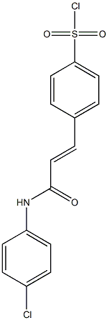 4-{(1E)-3-[(4-chlorophenyl)amino]-3-oxoprop-1-enyl}benzenesulfonyl chloride Struktur