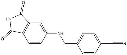 4-{[(1,3-dioxo-2,3-dihydro-1H-isoindol-5-yl)amino]methyl}benzonitrile Struktur