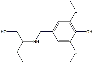 4-{[(1-hydroxybutan-2-yl)amino]methyl}-2,6-dimethoxyphenol Struktur