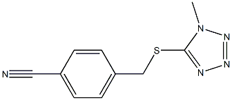 4-{[(1-methyl-1H-1,2,3,4-tetrazol-5-yl)sulfanyl]methyl}benzonitrile Struktur