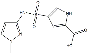 4-{[(1-methyl-1H-pyrazol-3-yl)amino]sulfonyl}-1H-pyrrole-2-carboxylic acid Struktur