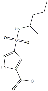 4-{[(1-methylbutyl)amino]sulfonyl}-1H-pyrrole-2-carboxylic acid Struktur