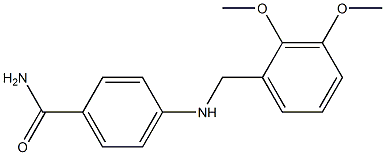 4-{[(2,3-dimethoxyphenyl)methyl]amino}benzamide Struktur