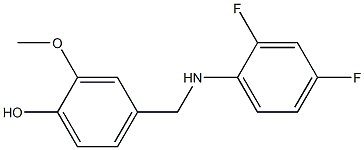 4-{[(2,4-difluorophenyl)amino]methyl}-2-methoxyphenol Struktur