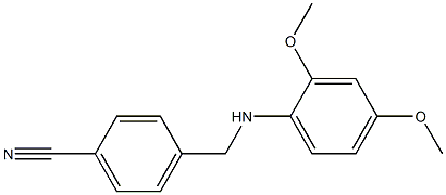 4-{[(2,4-dimethoxyphenyl)amino]methyl}benzonitrile Struktur