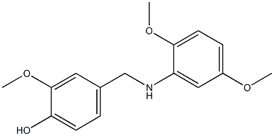 4-{[(2,5-dimethoxyphenyl)amino]methyl}-2-methoxyphenol Struktur