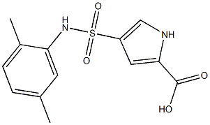 4-{[(2,5-dimethylphenyl)amino]sulfonyl}-1H-pyrrole-2-carboxylic acid Struktur