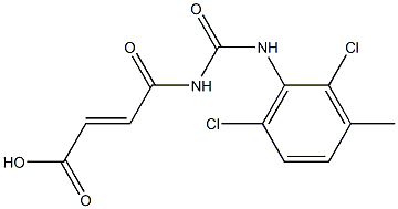 4-{[(2,6-dichloro-3-methylphenyl)carbamoyl]amino}-4-oxobut-2-enoic acid Struktur