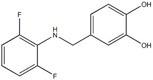 4-{[(2,6-difluorophenyl)amino]methyl}benzene-1,2-diol Struktur