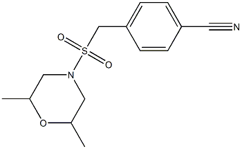 4-{[(2,6-dimethylmorpholine-4-)sulfonyl]methyl}benzonitrile Struktur