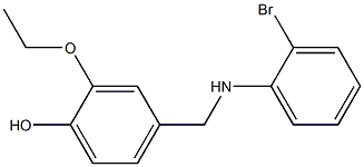 4-{[(2-bromophenyl)amino]methyl}-2-ethoxyphenol Struktur