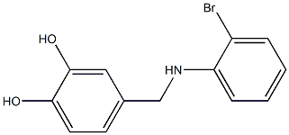 4-{[(2-bromophenyl)amino]methyl}benzene-1,2-diol Struktur