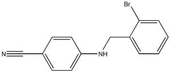 4-{[(2-bromophenyl)methyl]amino}benzonitrile Struktur