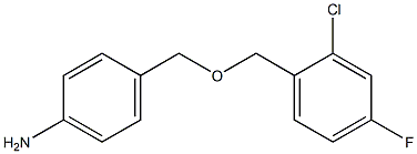 4-{[(2-chloro-4-fluorophenyl)methoxy]methyl}aniline Struktur