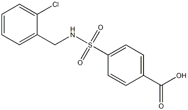 4-{[(2-chlorophenyl)methyl]sulfamoyl}benzoic acid Struktur