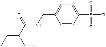 4-{[(2-ethylbutanoyl)amino]methyl}benzenesulfonyl chloride Struktur