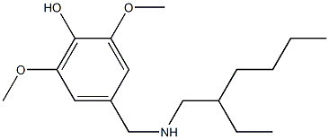 4-{[(2-ethylhexyl)amino]methyl}-2,6-dimethoxyphenol Struktur