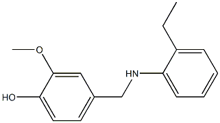 4-{[(2-ethylphenyl)amino]methyl}-2-methoxyphenol Struktur