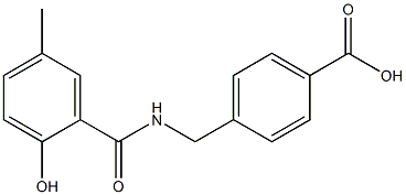 4-{[(2-hydroxy-5-methylphenyl)formamido]methyl}benzoic acid Struktur