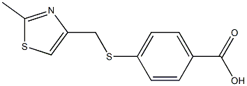 4-{[(2-methyl-1,3-thiazol-4-yl)methyl]sulfanyl}benzoic acid Struktur