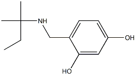 4-{[(2-methylbutan-2-yl)amino]methyl}benzene-1,3-diol Struktur