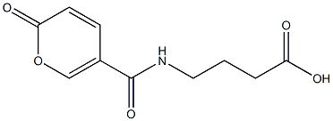 4-{[(2-oxo-2H-pyran-5-yl)carbonyl]amino}butanoic acid Struktur