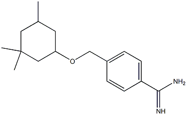 4-{[(3,3,5-trimethylcyclohexyl)oxy]methyl}benzene-1-carboximidamide Struktur