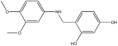 4-{[(3,4-dimethoxyphenyl)amino]methyl}benzene-1,3-diol Struktur